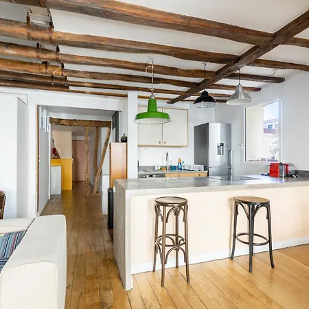 Luxurious 2 Bedroom Canal Saint Martin Saint Lazare * Parigi